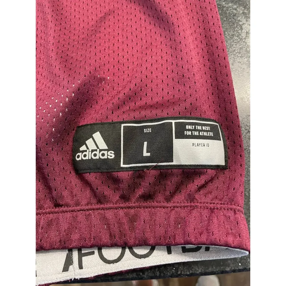 ADIDAS Techfit Hyped press coverage Maroon/White Jersey Large EUC